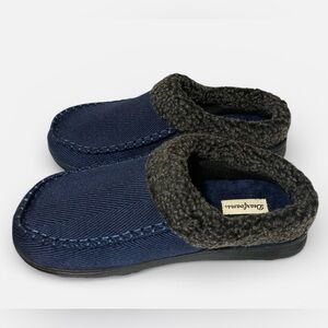 Men's 9/10 Dearfoam Clogs Indoor Outdoor Memory foam Blue Twill Slipper Shoes